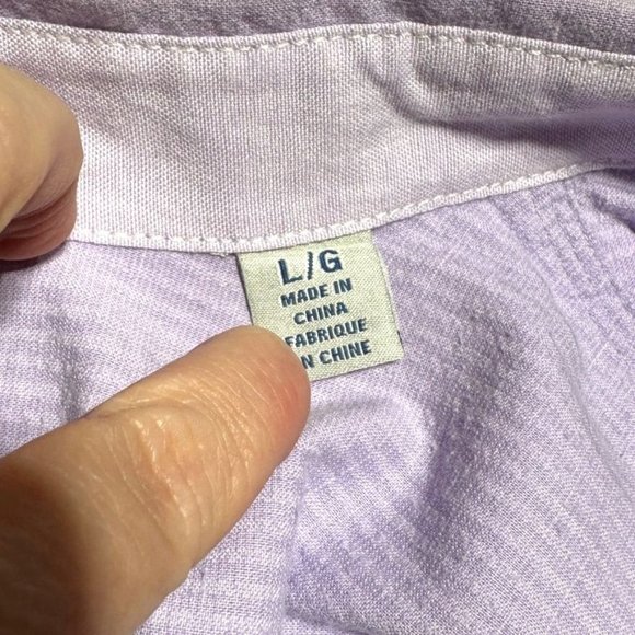 Tommy Bahama Purple Shirt Size Large - Picture 4 of 9